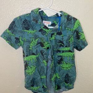 Cat & Jack - Dinosaur safari button down 3T boys top